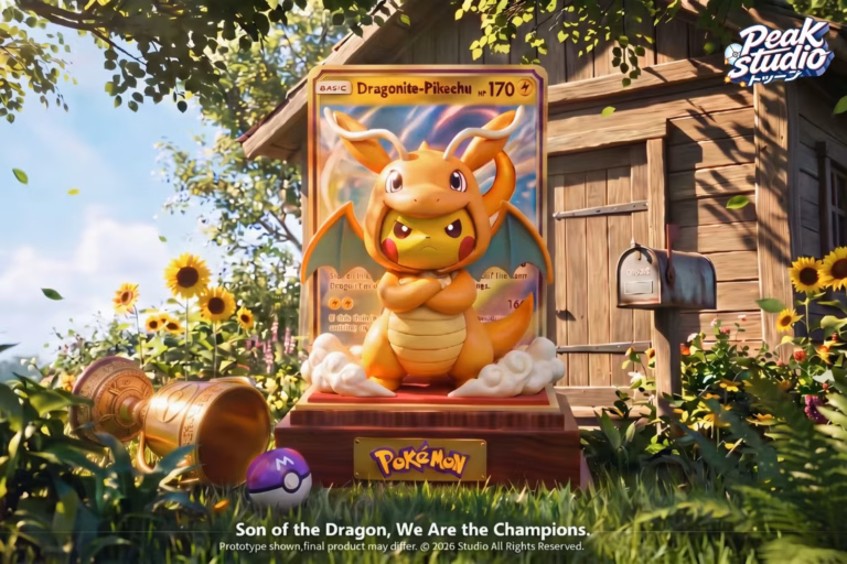 Pokémon Peak Studio Dragonite Cosplay Pikachu Resin Statue