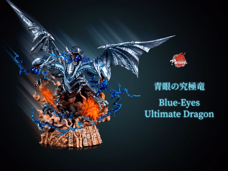 YuGiOh Passion Studio Blue Eyes Ultimate Dragon Resin Statue