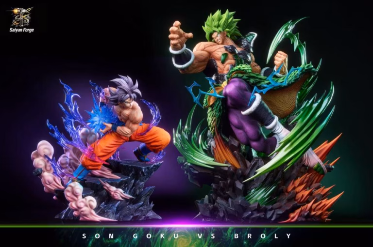 Dragon Ball Saiyan Forge Studio Son Goku Ultra Instinct x Broly Resin Statue