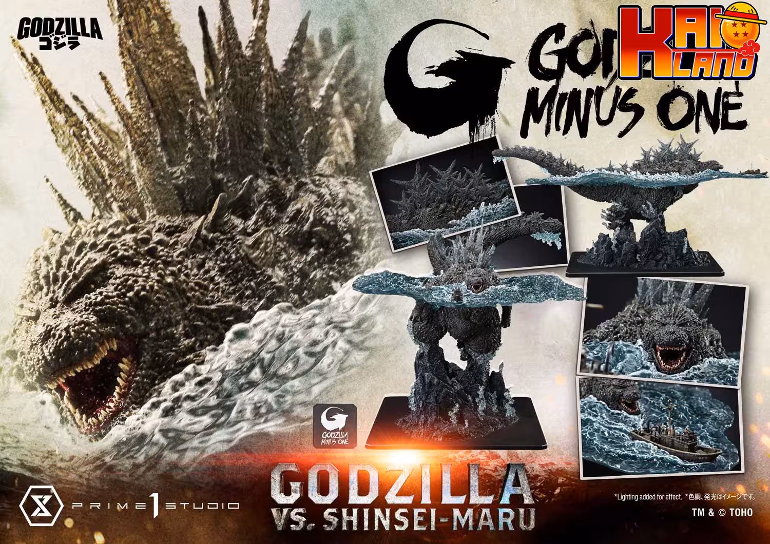 Godzilla Minus One Prime 1 Studio Godzilla Vs Shinsei maru Licensed Resin Statue