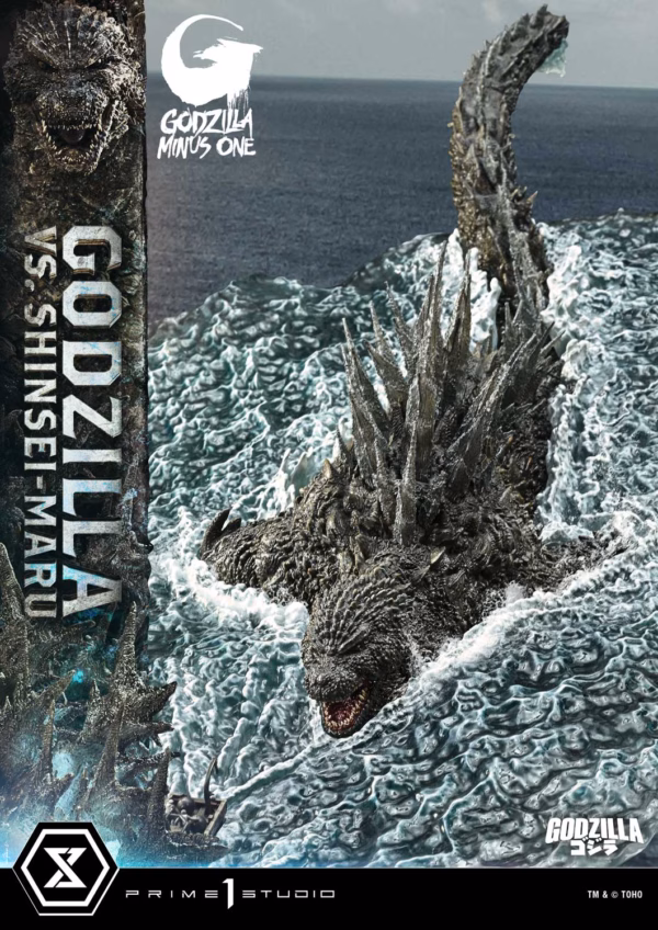 Godzilla Minus One Prime 1 Studio Godzilla Vs Shinsei maru Licensed Resin Statue 6