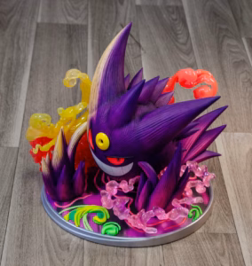 Pokemon Rocketo Punch Studio Mega Gengar Resin Statue