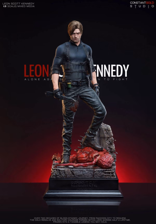 Resident Evil Constant Gold Studio Leon S Kennedy Resin Statue 2