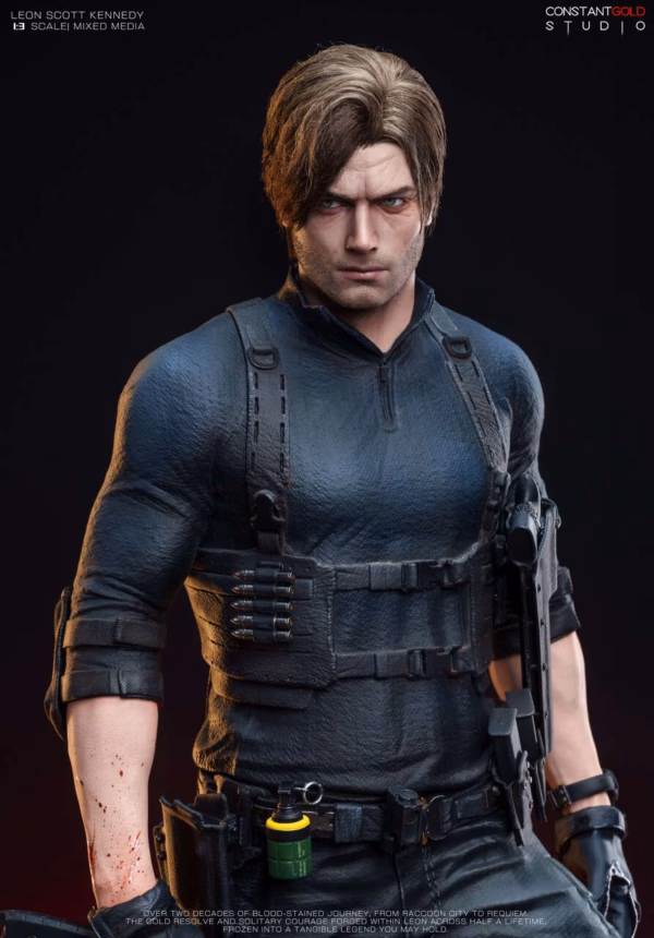 Resident Evil Constant Gold Studio Leon S Kennedy Resin Statue 3