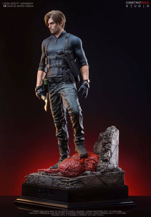 Resident Evil Constant Gold Studio Leon S Kennedy Resin Statue 4