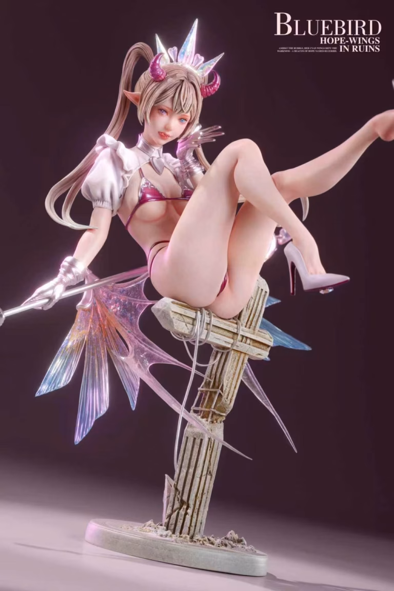 Original Character Tao Shan Jing Studio Blue Bird Resin Statue