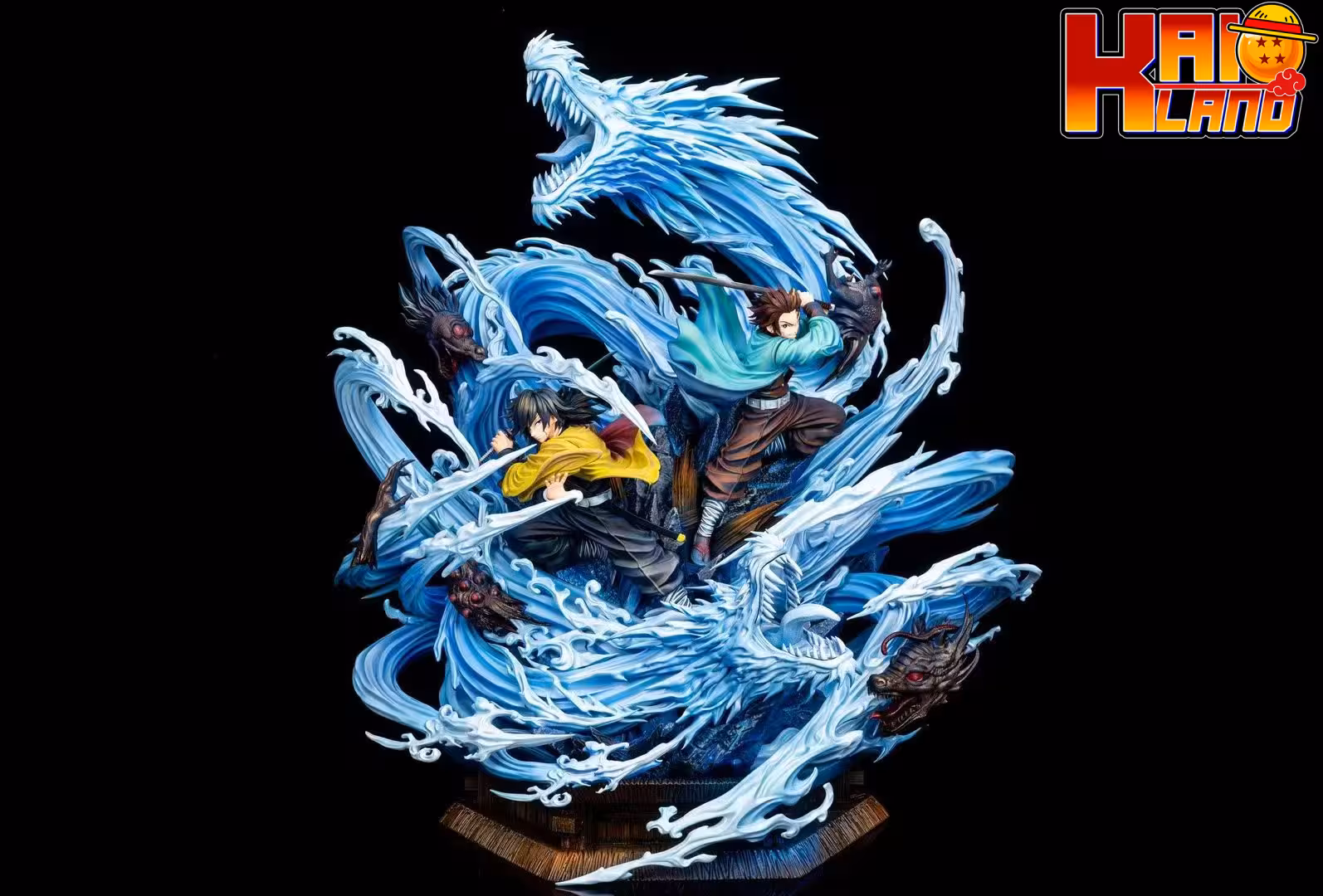 Kimetsu No Yaiba JueYu Studio Giyu Tomioka x Tanjiro Kamado Resin Statue