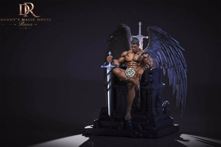 Radiance Repose Dannys Magic House Studio Angel of Darkness Umbra Resin Statue