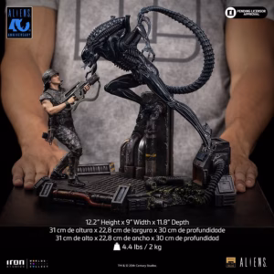 Aliens Iron Studios Alien Xenomorph Warrior vs Corporal Dwayne Hicks Deluxe Resin Statue