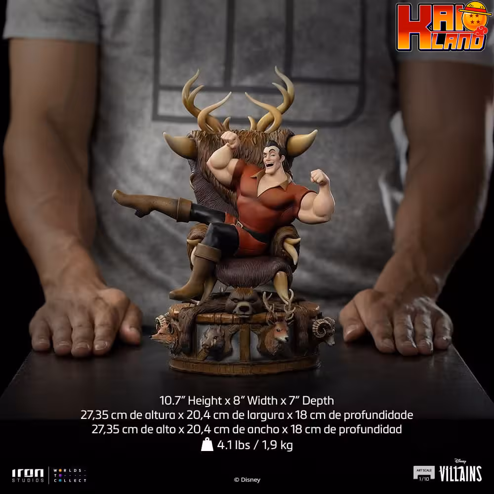 Beauty and the Beast Iron Studios Gaston Deluxe Resin Statue