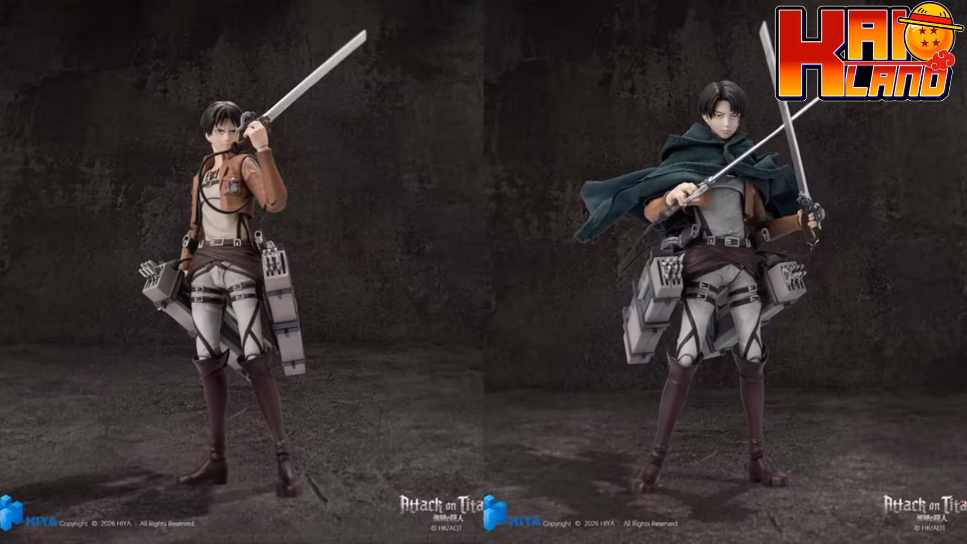 Attack on Titan Hiya Toys Levi Ackerman x Eren Yeager